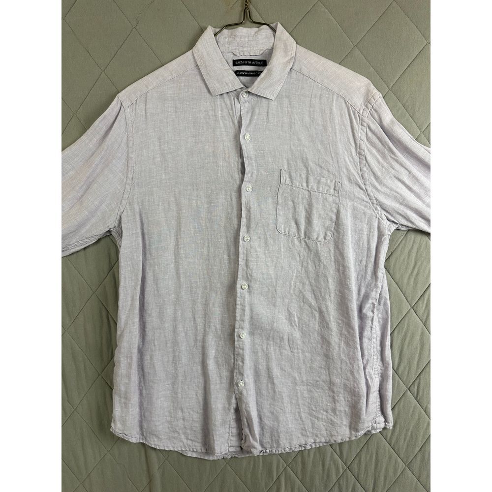 Saks Fifth Avenue Button Up Men's Large Classic Fit